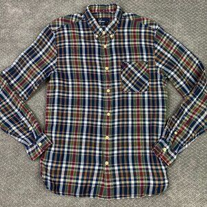 Fred Perry Button Down Shirt Men's Medium Cotton Plaid Check